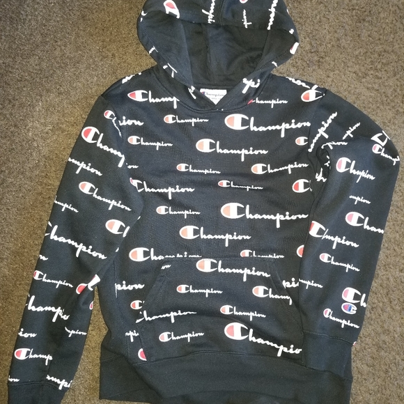 champion hoodie black kids
